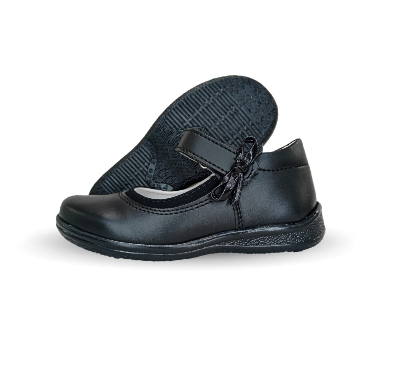 Zapato Escolar y Casual con contactel Dulce Cereza 638 Negro para niña