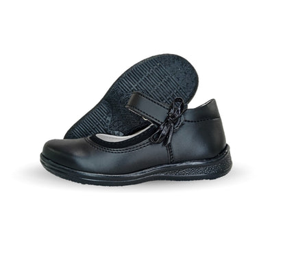 Zapato Escolar y Casual con contactel Dulce Cereza 638 Negro para niña