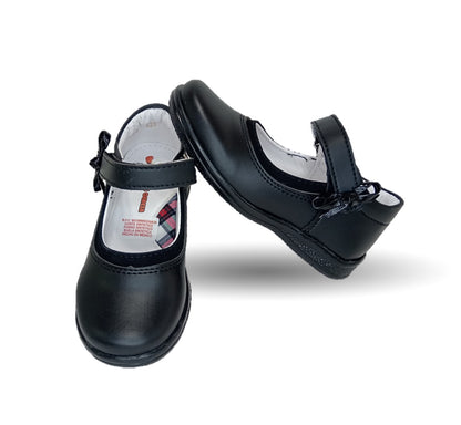 Zapato Escolar y Casual con contactel Dulce Cereza 638 Negro para niña