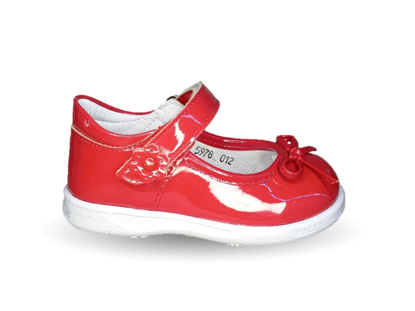 Zapato Casual Delin Kids 12 Charol Rojo para niña