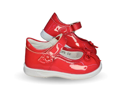 Zapato Casual Delin Kids 12 Charol Rojo para niña