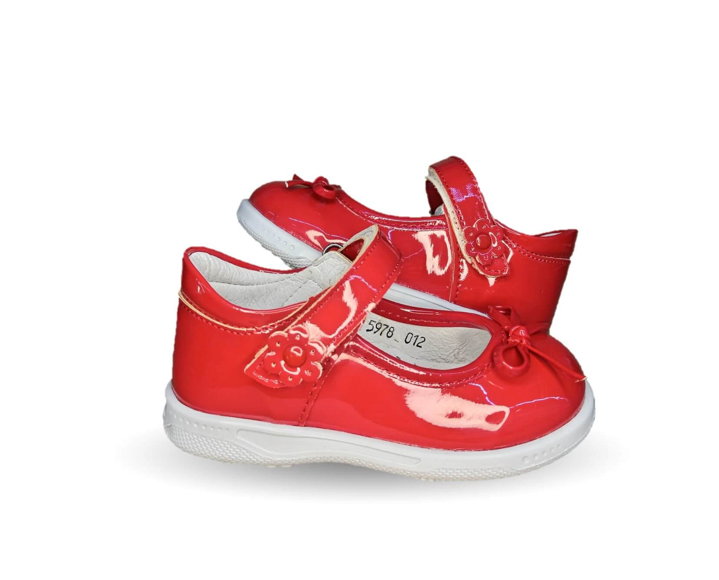 Zapato Casual Delin Kids 12 Charol Rojo para niña