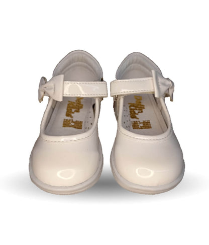 Zapato Casual Delin Kids 4 Charol Blanco para niña