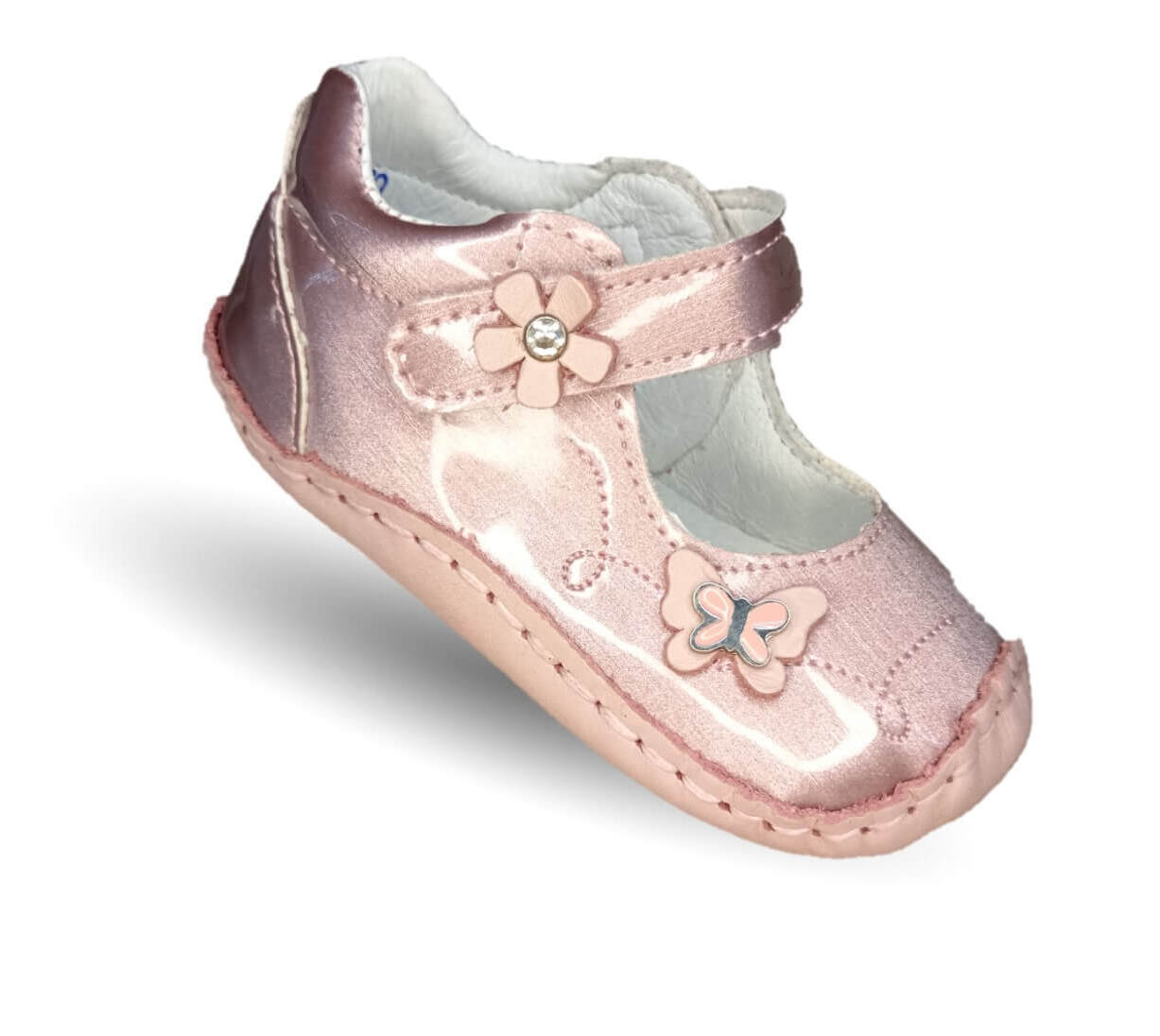 Zapatos para bebé con contactel Delin Kids 70 Charol Lila para niña