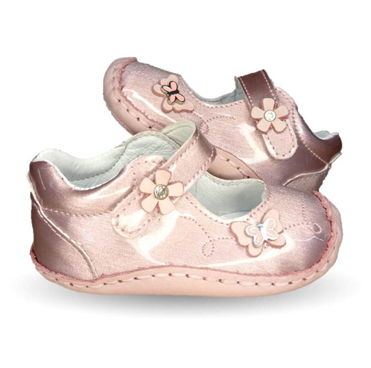 Zapatos para bebé con contactel Delin Kids 70 Charol Lila para niña