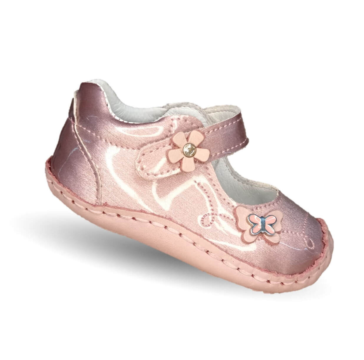 Zapatos para bebé con contactel Delin Kids 70 Charol Lila para niña