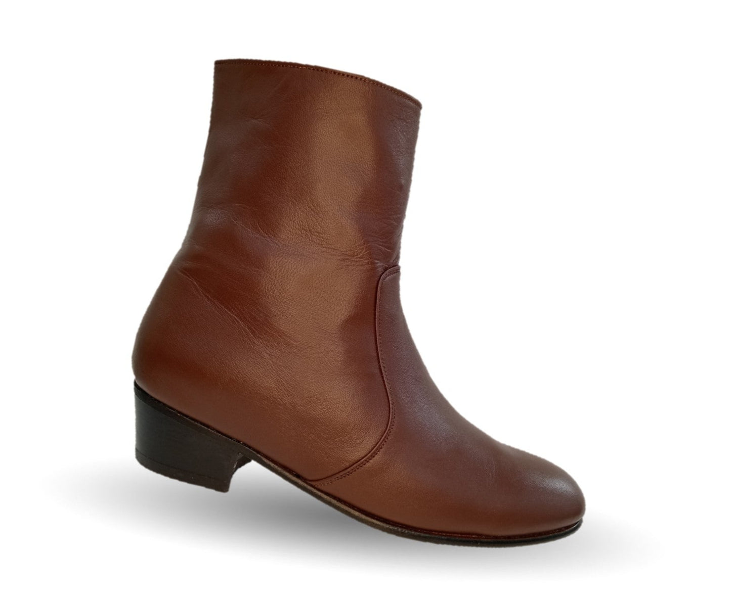 Botín de Vestir de piel con suela de cuero y cierre interno D´Marco 105 Café para hombre