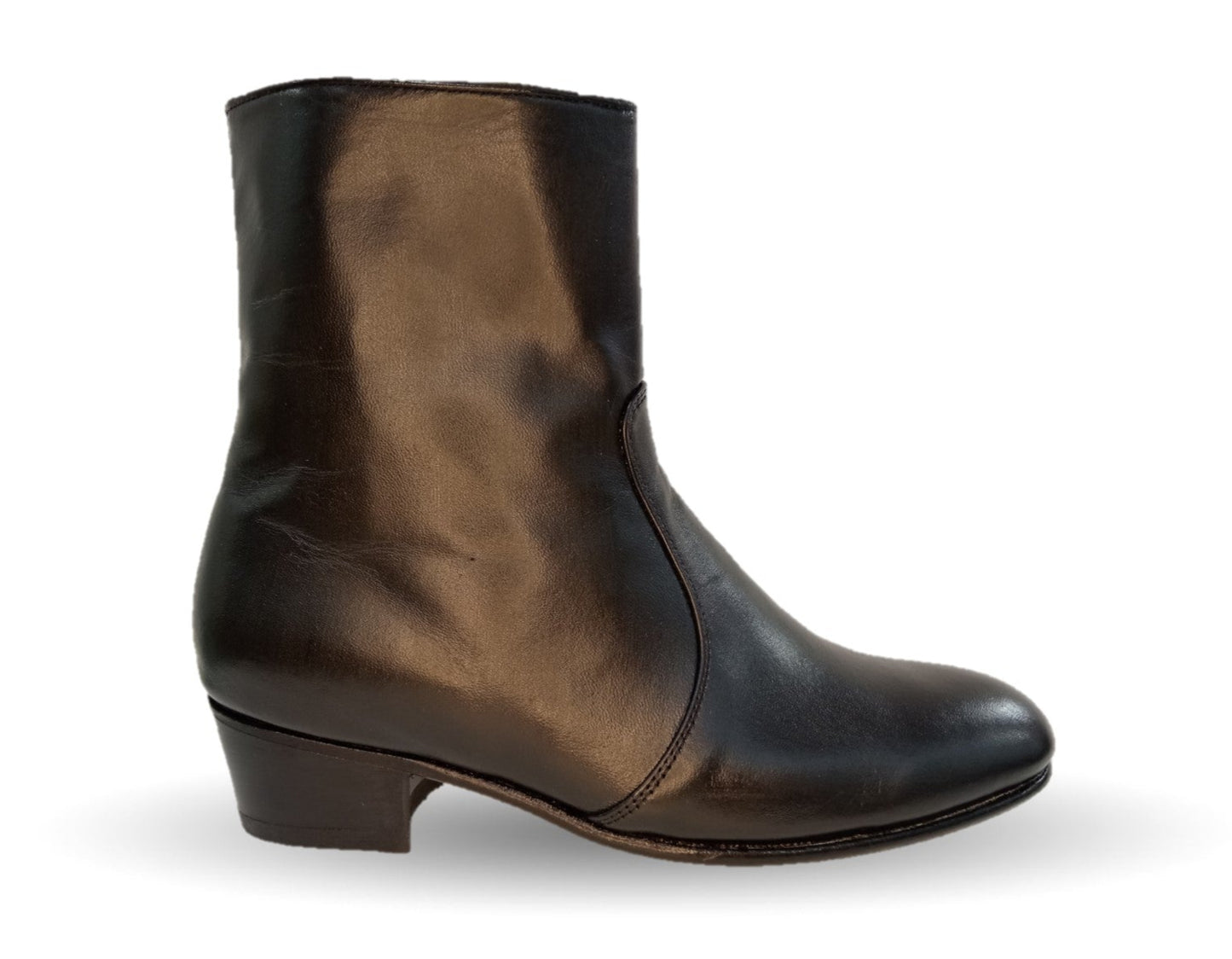 Botín de Vestir de piel con suela de cuero y cierre interno D´Marco 105 Negro para hombre