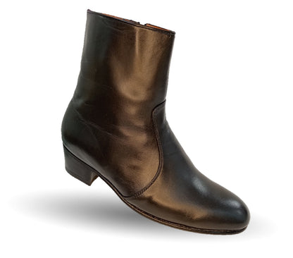 Botín de Vestir de piel con suela de cuero y cierre interno D´Marco 105 Negro para hombre