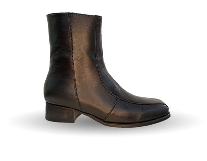 Botín de Vestir de piel con suela de cuero y cierre interno D´Marco 107 Negro para hombre