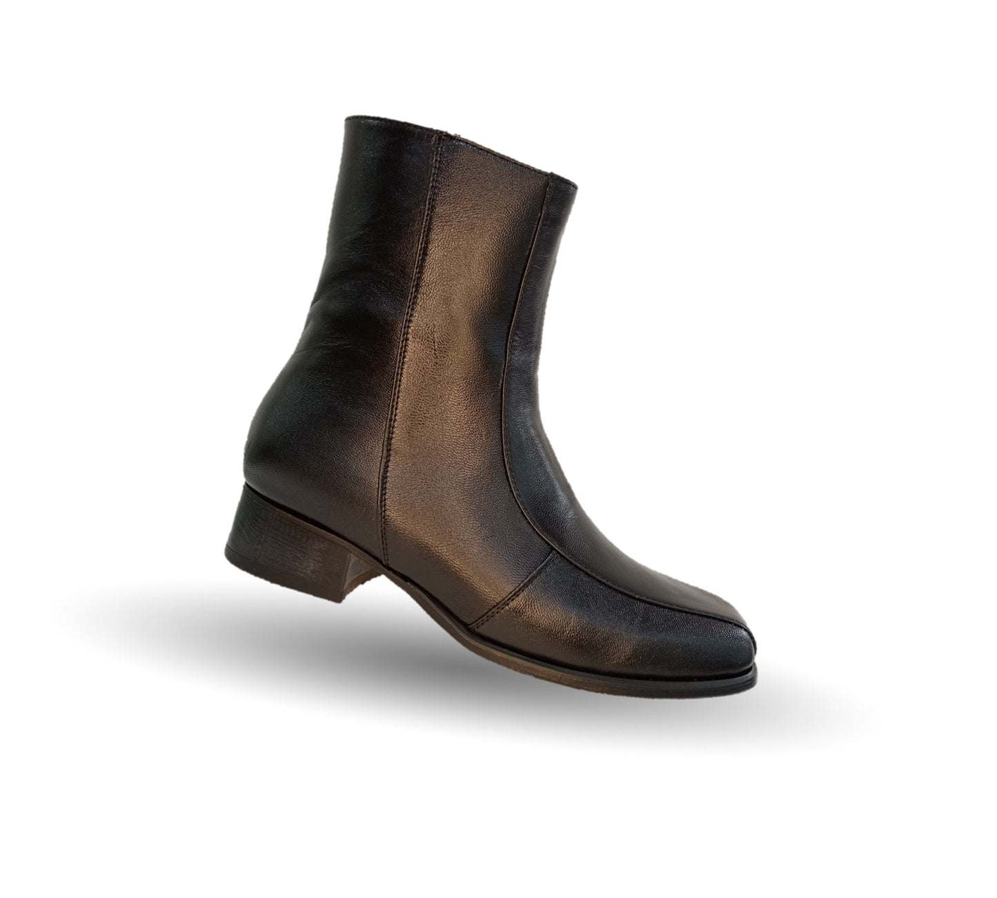 Botín de Vestir de piel con suela de cuero y cierre interno D´Marco 107 Negro para hombre