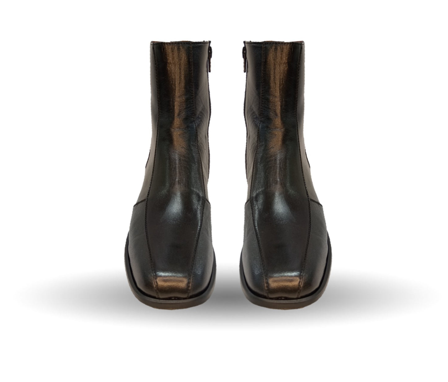 Botín de Vestir de piel con suela de cuero y cierre interno D´Marco 107 Negro para hombre