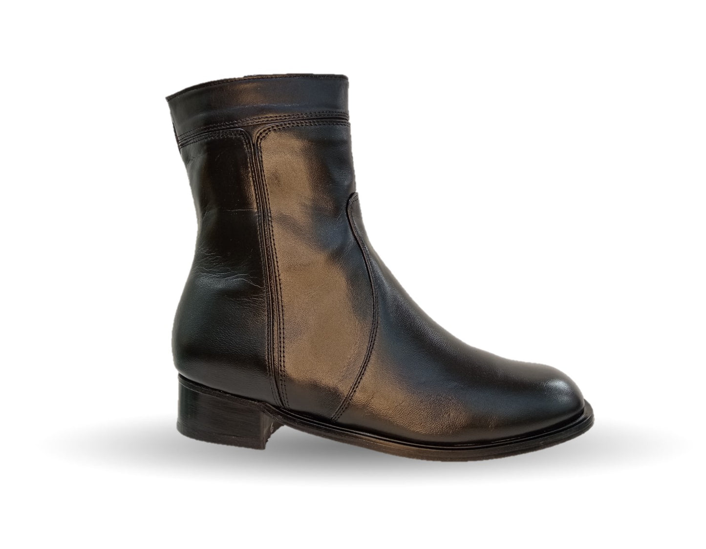 Botín de Vestir de piel con suela de cuero y cierre interno D´Marco 115 Negro para hombre