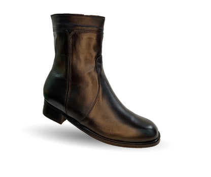 Botín de Vestir de piel con suela de cuero y cierre interno D´Marco 115 Negro para hombre