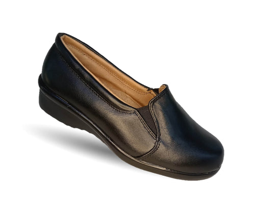 Zapato de Confort de piel bovino Dorothy Bell 366 Negro para mujer