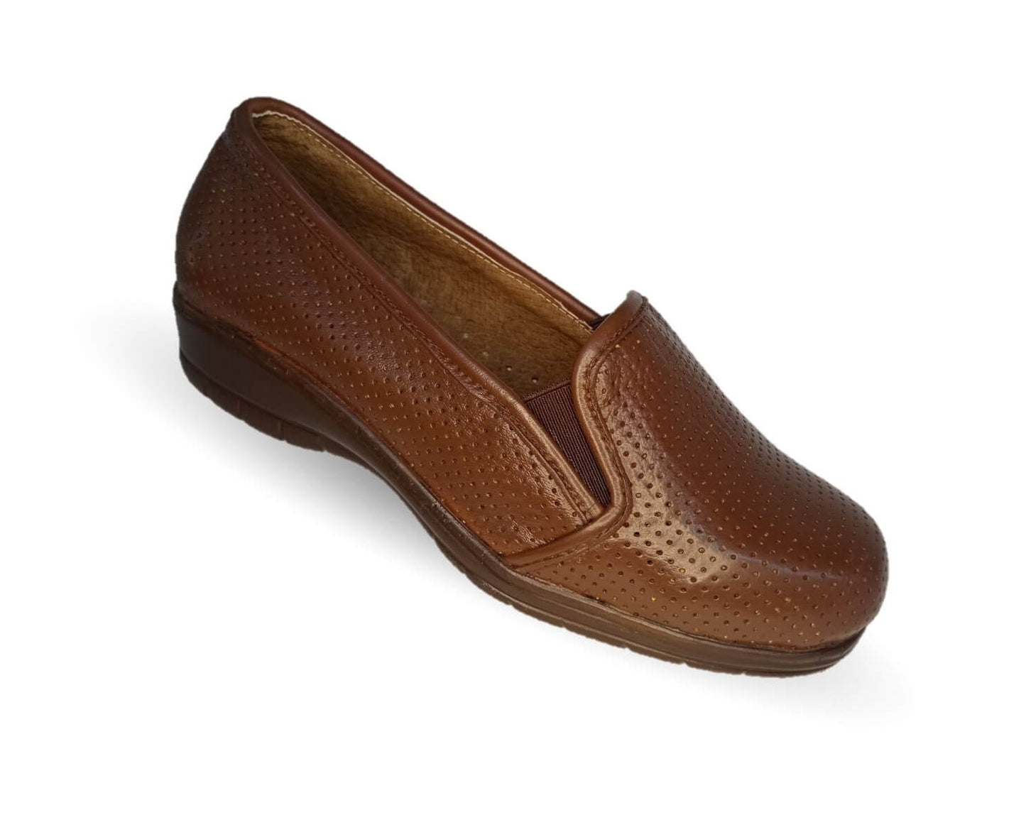 Zapato de Confort de piel bovino Dorothy Bell 382 Cogñac para mujer
