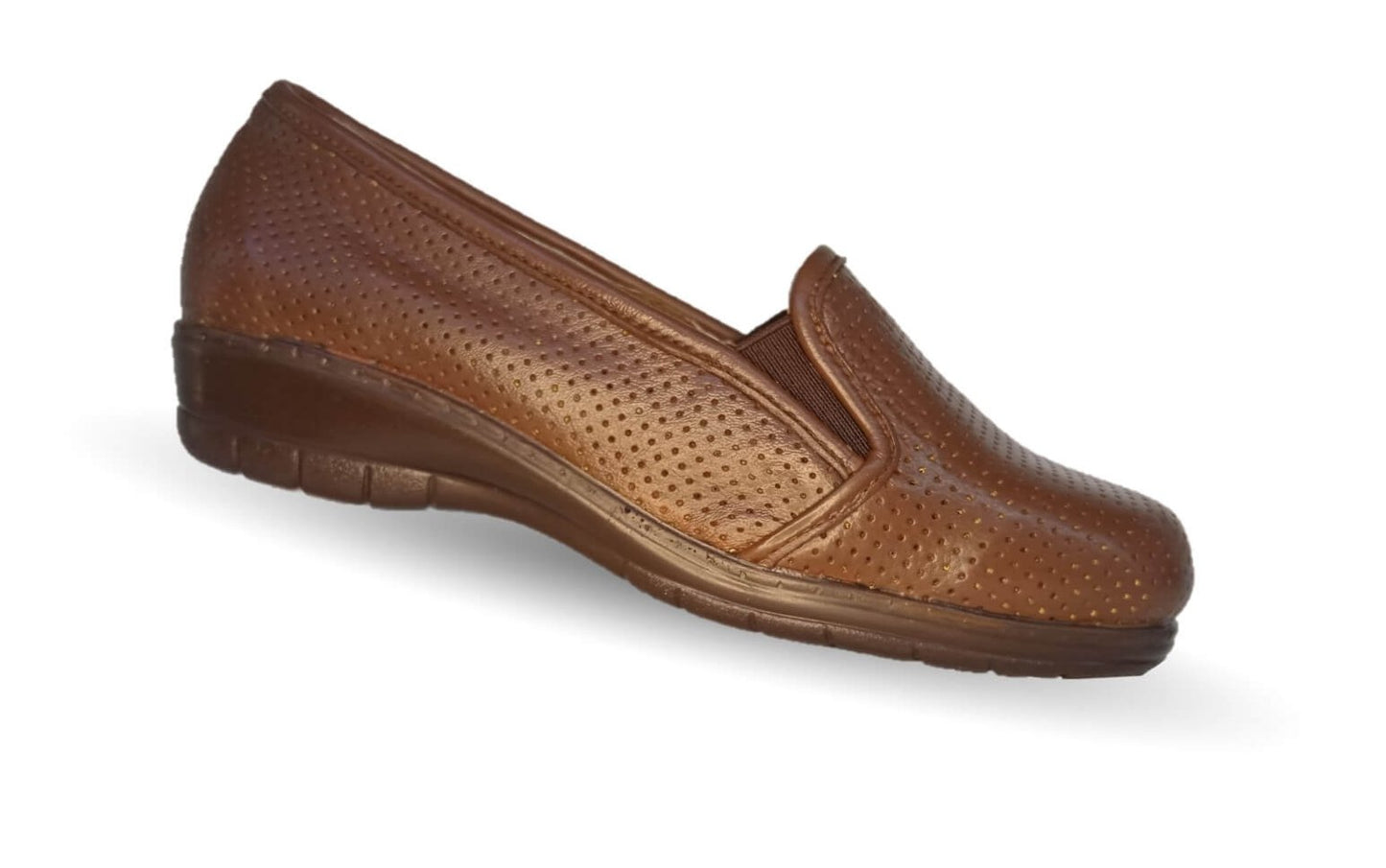 Zapato de Confort de piel bovino Dorothy Bell 382 Cogñac para mujer