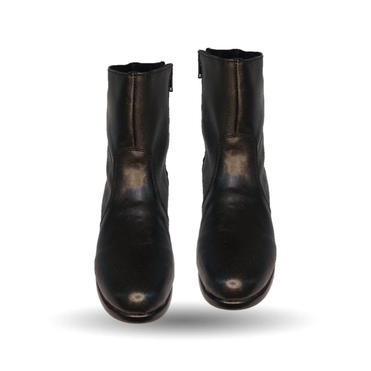 Bota de Confort y Casual de piel bovino con tacón medio con cierre interno Dorothy Bell 910 Negro para mujer