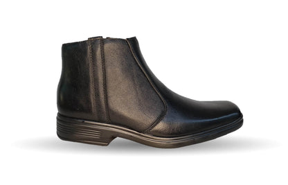 Bota de Confort y Casual de piel bovino con cierre interno Dse 91 Negro para hombre