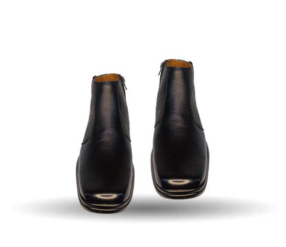 Bota de Confort y Casual de piel bovino con cierre interno Dse 91 Negro para hombre