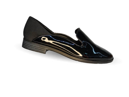 Zapato Casual tipo Flats de moda Dva 21156 Charol Negro para mujer