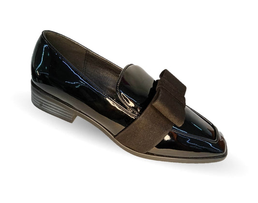Zapato Casual tipo Flats de moda Dva 2250 Charol Negro para mujer