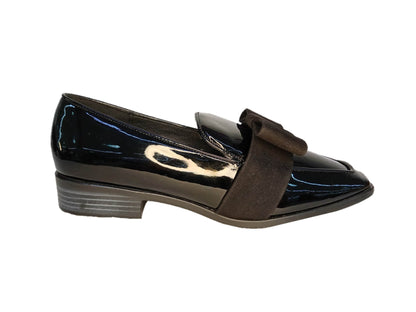Zapato Casual tipo Flats de moda Dva 2250 Charol Negro para mujer
