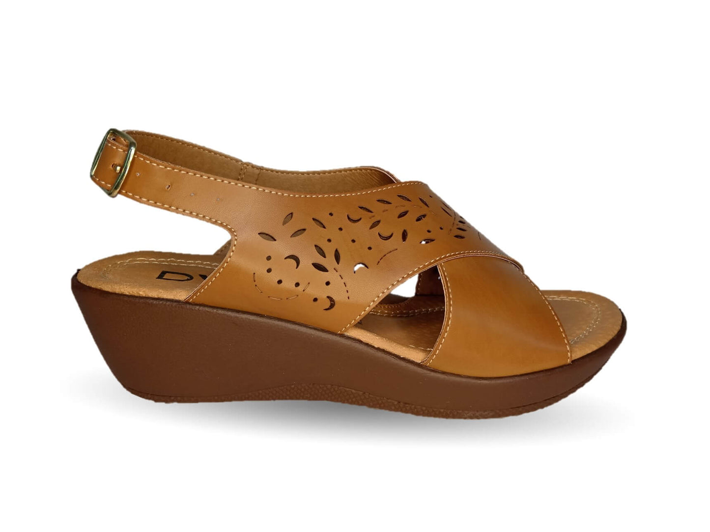 Sandalia con cuña mediana Dva 4702 Topo para mujer