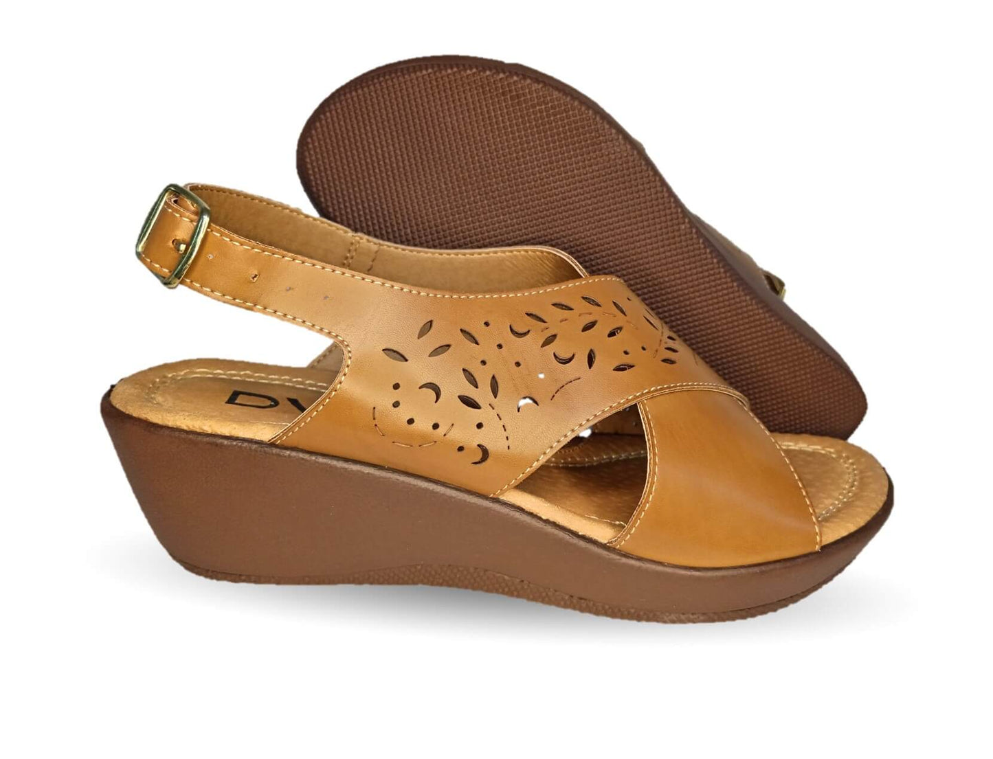Sandalia con cuña mediana Dva 4702 Topo para mujer