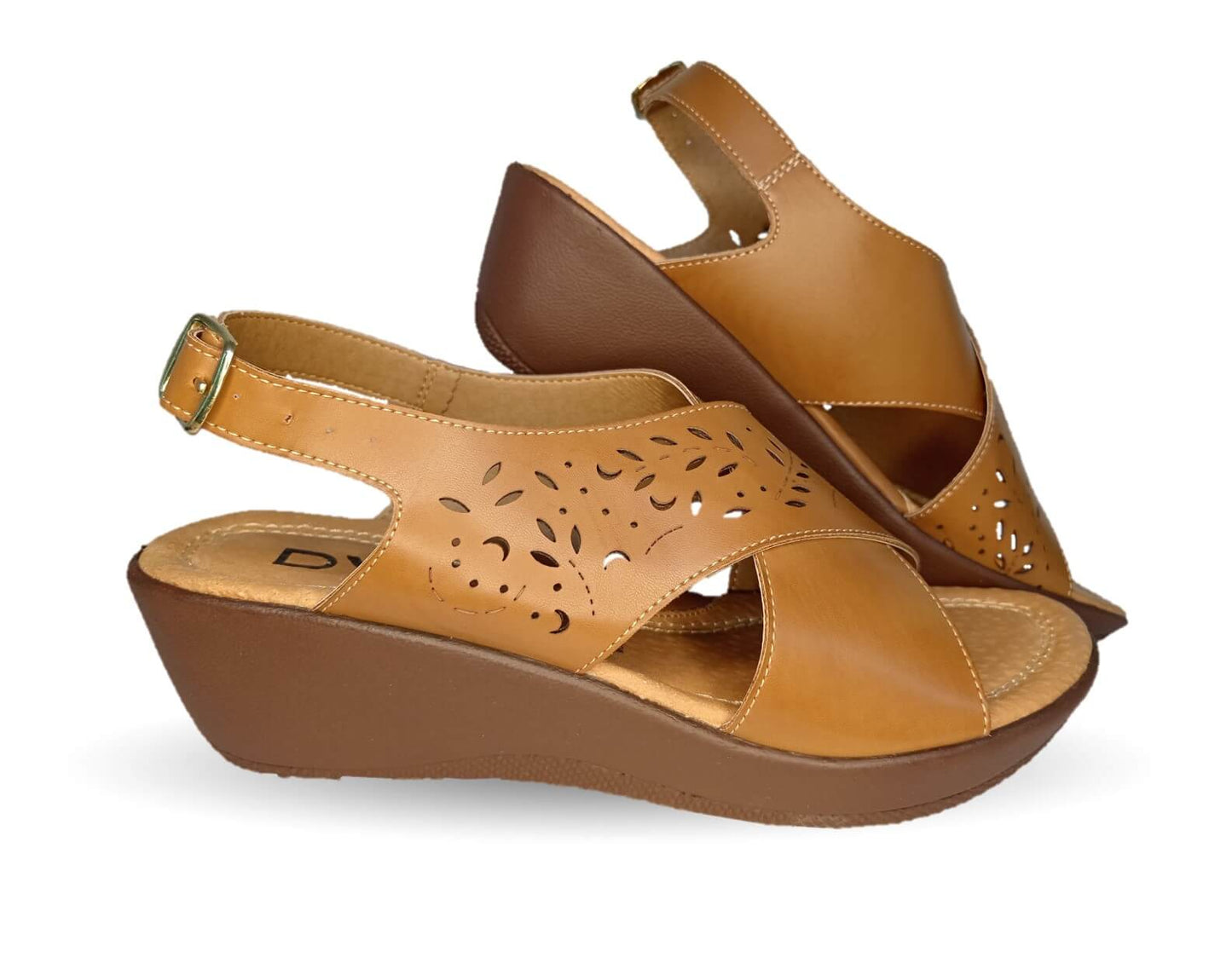 Sandalia con cuña mediana Dva 4702 Topo para mujer
