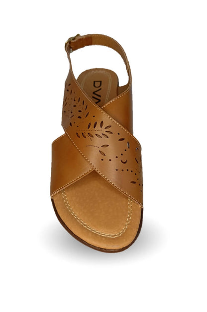 Sandalia con cuña mediana Dva 4702 Topo para mujer