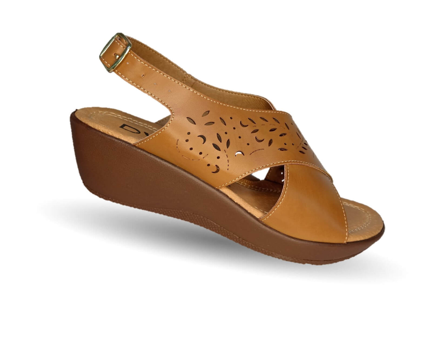 Sandalia con cuña mediana Dva 4702 Topo para mujer