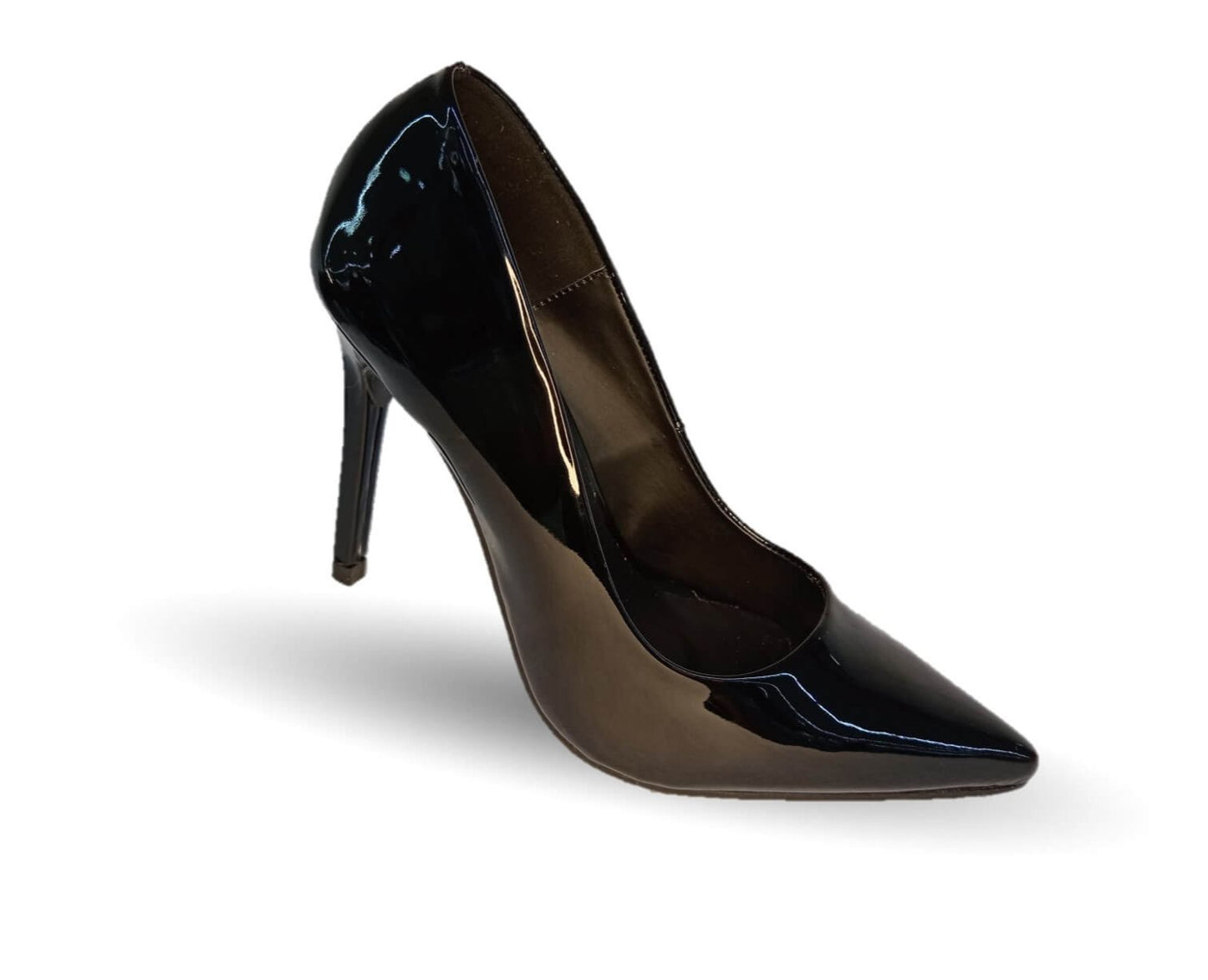 Zapatilla de Vestir tacón de aguja Dva 5701 Charol Negro para mujer