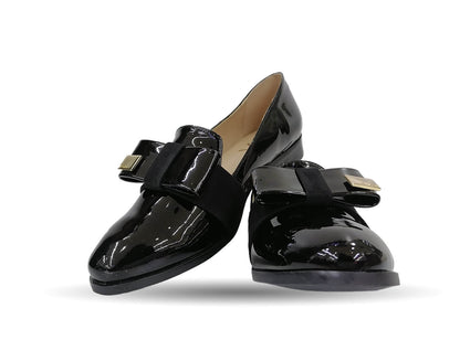 Zapato Casual tipo Flats de moda Dva 78023mCharol Negro para mujer