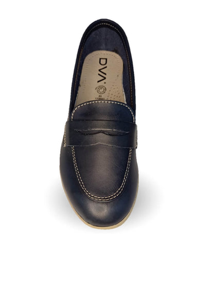 Zapato Casual de cuña mediana Dva 8001 Azul Marino para mujer