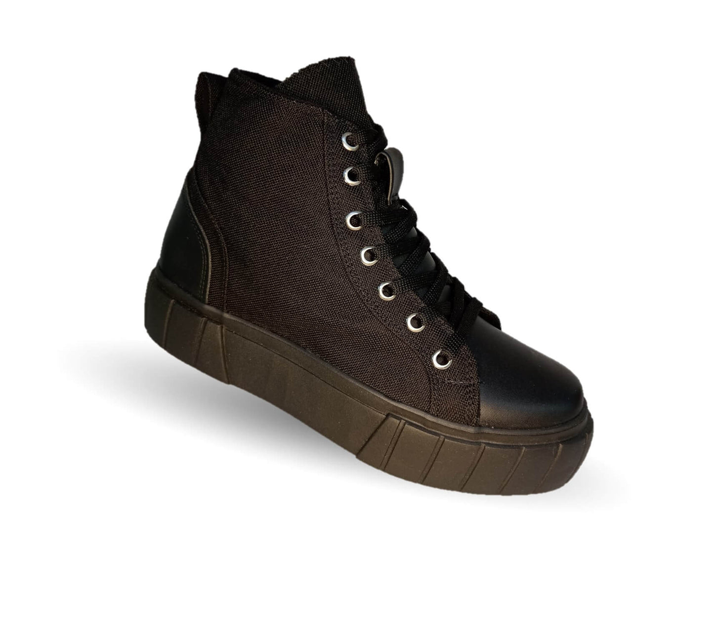 Tenis Urbano tipo Bota Dva 9003 Negro/Negro para mujer