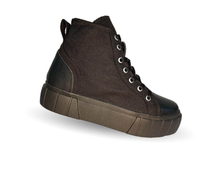 Tenis Urbano tipo Bota Dva 9003 Negro/Negro para mujer
