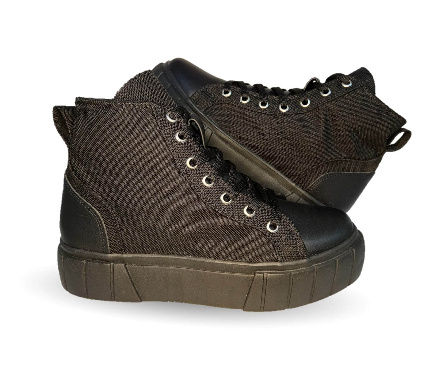 Tenis Urbano tipo Bota Dva 9003 Negro/Negro para mujer