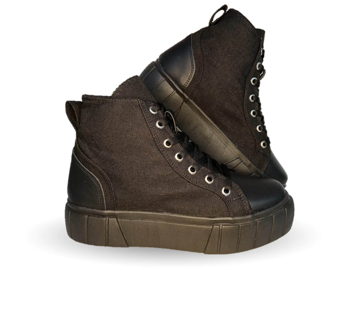Tenis Urbano tipo Bota Dva 9003 Negro/Negro para mujer