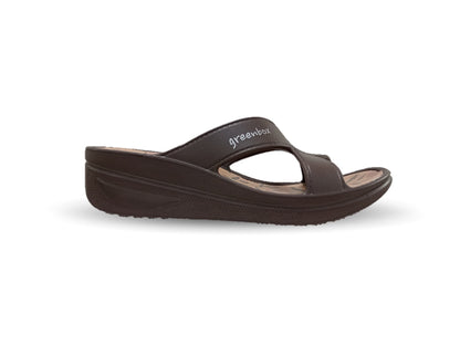 Sandalia con plataforma Elega SV069 Café para mujer