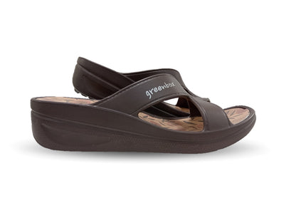 Sandalia con plataforma Elega SV069 Café para mujer