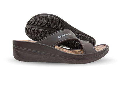 Sandalia con plataforma Elega SV069 Café para mujer