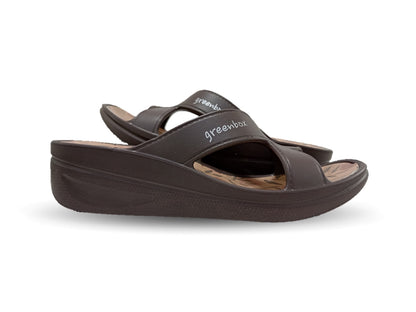 Sandalia con plataforma Elega SV069 Café para mujer