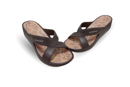 Sandalia con plataforma Elega SV069 Café para mujer