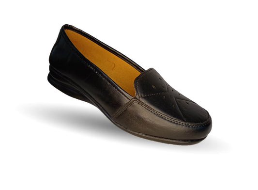 Zapato de Confort de piel Fanny 425 Negro para mujer