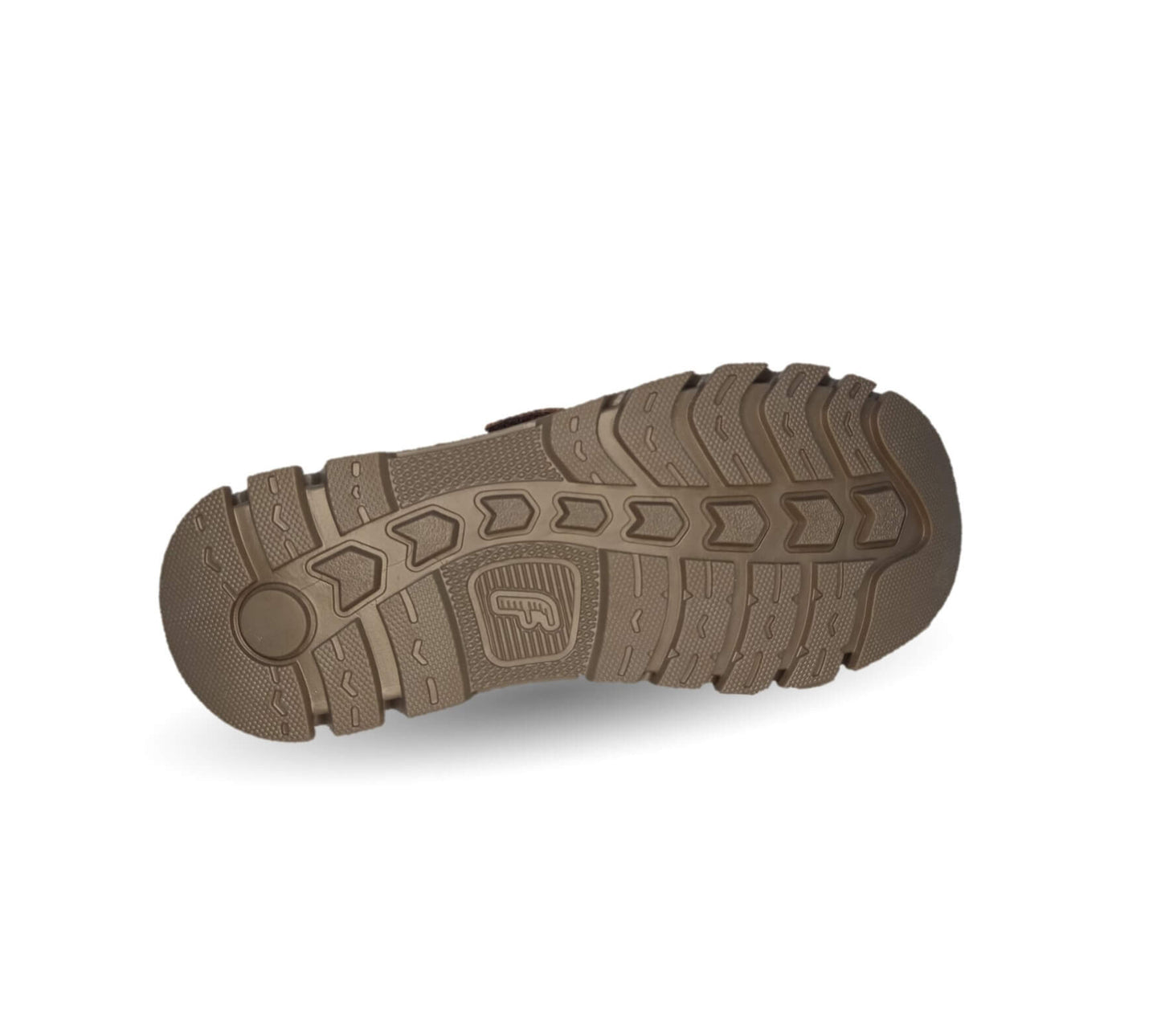 Zapato tipo Bota de piel con contactel Fef 6004 Café para niño