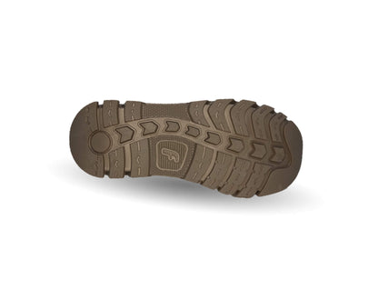 Zapato tipo Bota de piel con agujetas Fef 6038 Café para niño