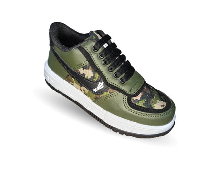 Tenis Urbano con agujetas First 8001 Camuflaje para niño