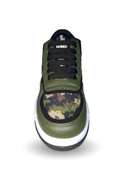 Tenis Urbano con agujetas First 8001 Camuflaje para niño