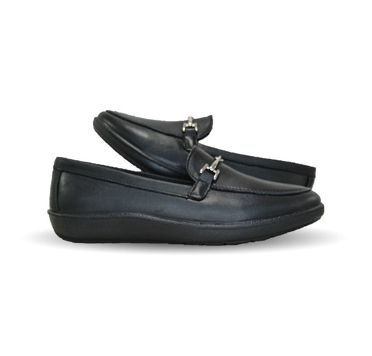 Zapato de Confort y Casual tipo Mocasín de piel Flexi 101908 Negro para mujer